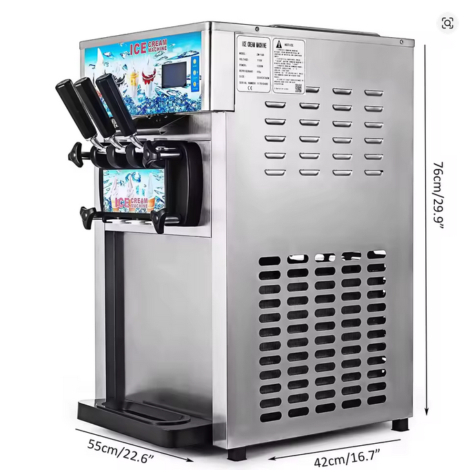 VEVOR Commercial Ice Cream Machine 3-flavor Yogurt Maker